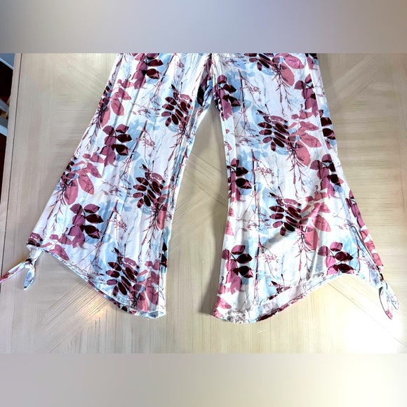 Rewash Brand Floral Smocked-Waist Cropped Wide-Leg Pants 🌸 Size M - Picture 4 of 16